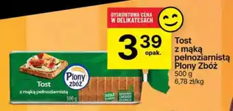 Delikatesy Centrum Tost z mąką pełnoziarnistą Plony Zbóż oferta