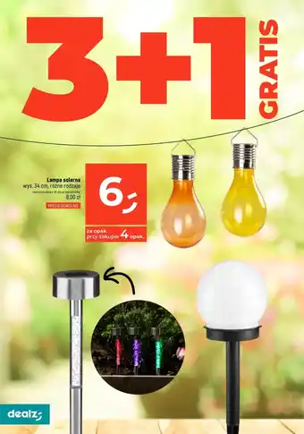 Dealz Lampa solarna wys. 34 cm oferta