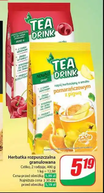 Dino Herbata o smaku pomarańczowym z pigwą CELIKO NATURA TEA DRINK oferta