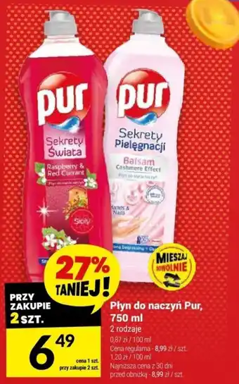 Twój Market Płyn do naczyń Pur, 750 ml oferta