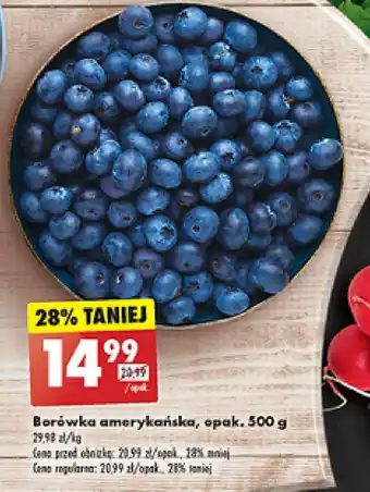 Biedronka Borówka amerykańska 500 g oferta