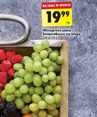 Biedronka Winogrono jasne bezpostkowe 1kg oferta