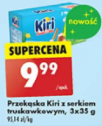 Biedronka Przekąska Kiri z serkiem truskawkowym, 3x35 g oferta