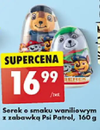 Biedronka Serek o smaku waniliowym z zabawką Psi Patrol, 160 g oferta
