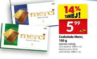 Twój Market Czekolada Merci, 100 g oferta