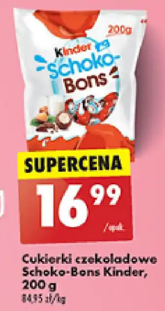 Biedronka Cukierki czekoladowe Schoko-Bons Kinder 200 g oferta