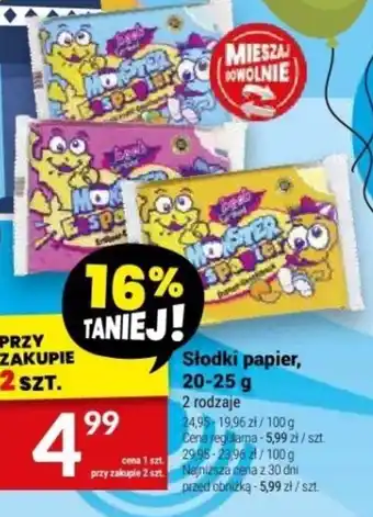 Twój Market Słodki papier, 20-25 g oferta