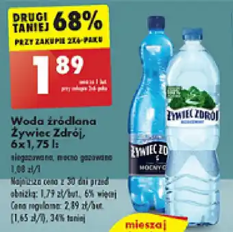 Biedronka Woda źródlana Żywiec Zdrój 1,75l oferta