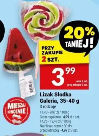 Twój Market Lizak Słodka Galeria, 35-40 g oferta