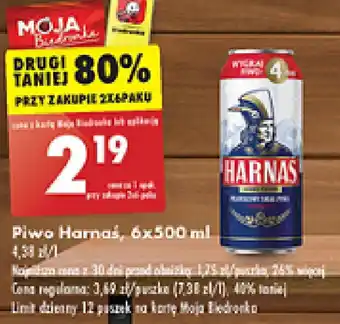 Biedronka Piwo Harnaś 500 ml oferta