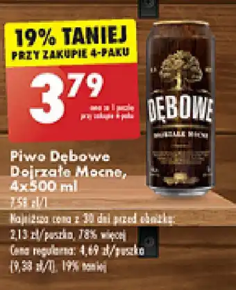 Biedronka Piwo Dębowe Dojrzałe Mocne 500ml oferta