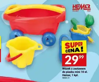 Twój Market Wózek z zestawem do piasku mini 10 el. Hemar, 1 kpl. oferta