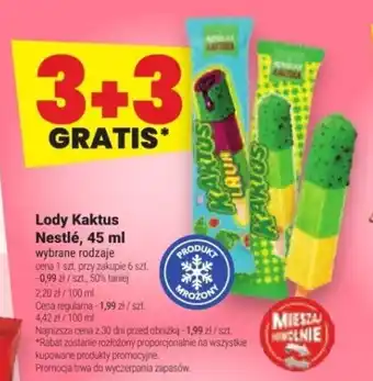 Twój Market Lody Kaktus Nestlé, 45 ml oferta