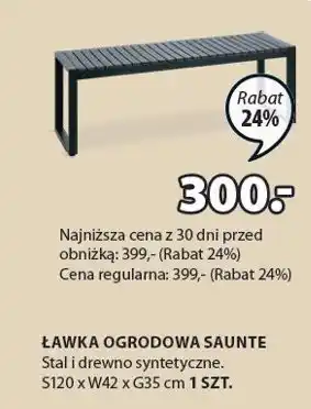 JYSK Ławka Ogrodowa Saunte oferta