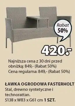 JYSK Ławka ogrodowa Fasterholt oferta