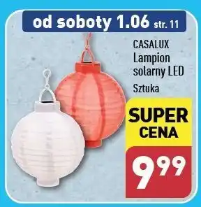ALDI Lampion solarny 15 x 30 cm Casalux oferta