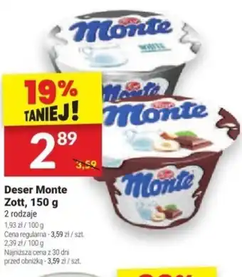 Twój Market Deser Monte Zott, 150 g oferta