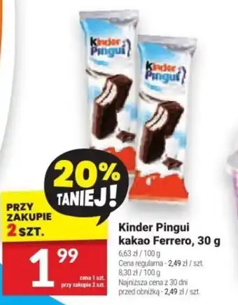 Twój Market Kinder Pingui kakao Ferrero, 30 g oferta