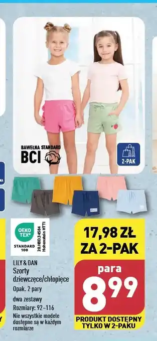 ALDI Szorty dziewczęce Lily & Dan oferta