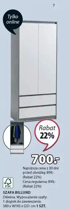 JYSK Szafa oferta
