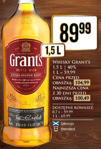 Dino Whisky Grant's Triple Wood oferta