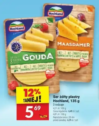 Twój Market Ser żółty plastry Hochland, 135 g oferta