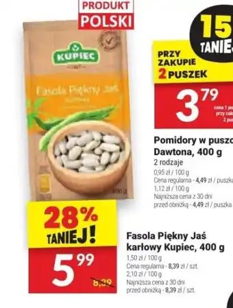 Twój Market Fasola Piękny Jaś karłowy Kupiec, 400 g oferta