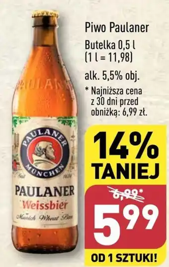 ALDI Piwo Paulaner oferta