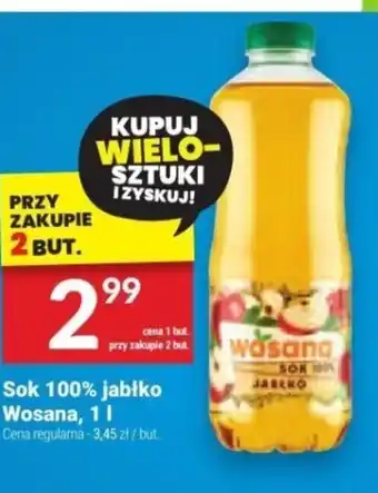 Twój Market Sok 100% jabłko Wosana, 1 l oferta