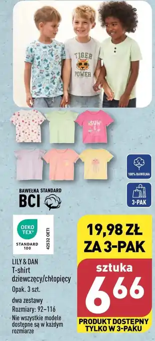 ALDI T-shirt dziecięcy Lily & Dan oferta
