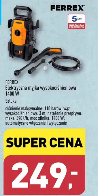 ALDI Myjka wysokociśnieniowa Ferrex oferta