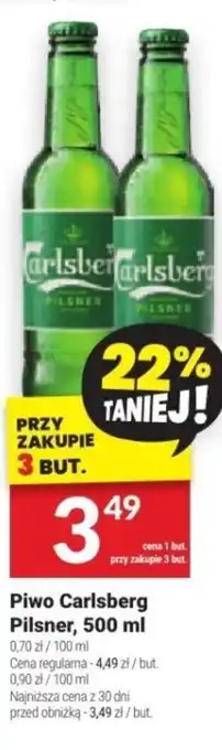 Twój Market Piwo Carlsberg Pilsner, 500 ml oferta