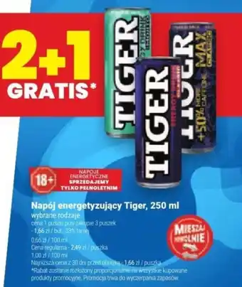 Twój Market Napój energetyzujący Tiger, 250 ml oferta