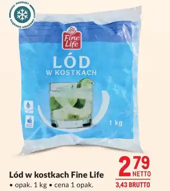 Makro Lód w kostkach Fine life oferta