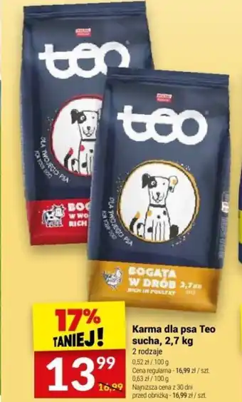 Twój Market Karma dla psa Teo sucha, 2,7 kg oferta