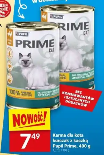 Twój Market Karma dla kota kurczak z kaczką Pupil Prime, 400 g oferta