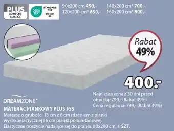 JYSK Materac piankowy oferta