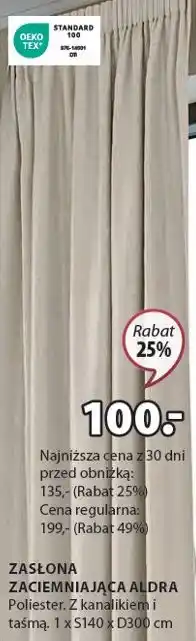 JYSK zasłona zaciemniająca oferta