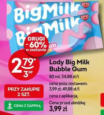 Żabka Lody Big Milk Bubble Gum oferta