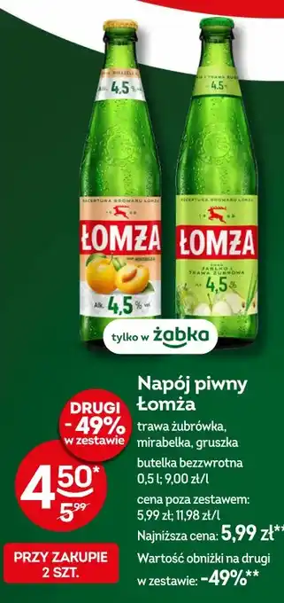 Żabka Napój piwny łomża oferta