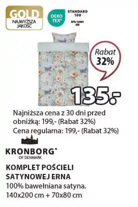 JYSK komplet pościeli satynowej oferta