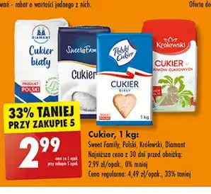 Biedronka Cukier z buraków cukrowych Królewski oferta