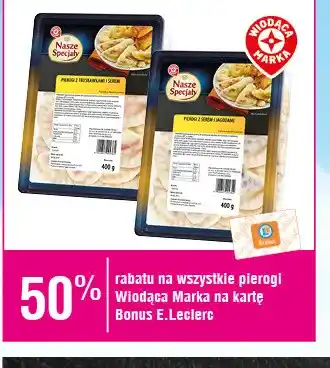 E.Leclerc Pierogi z serem i jagodami Wiodąca Marka Nasze Specjały oferta