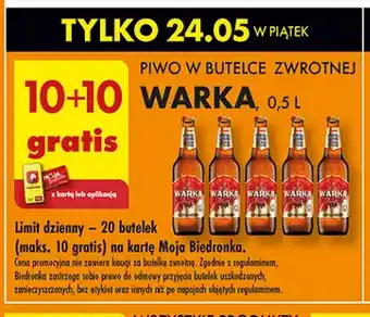 Biedronka Piwo Warka oferta