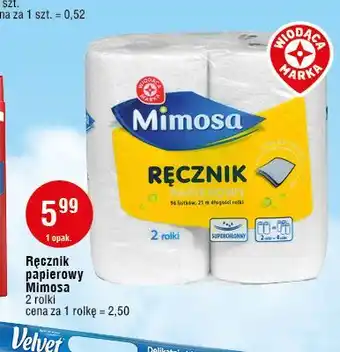E.Leclerc Recznik papierowy 2-warstwowy 96 listków Wiodąca Marka Mimosa oferta
