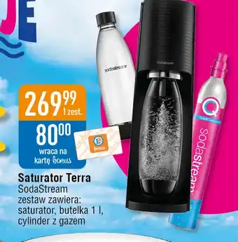E.Leclerc Zestaw: urządzenie sst terra czarny + cylinder cqc butelka Sodastream oferta