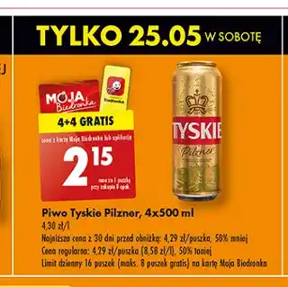 Biedronka Piwo Tyskie Pilzner oferta