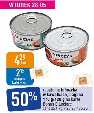 E.Leclerc Tuńczyk kawałki w sosie własnym Laguna oferta