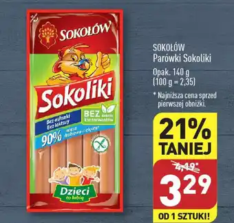 ALDI SOKOŁÓW Parówki Sokoliki 140 g oferta