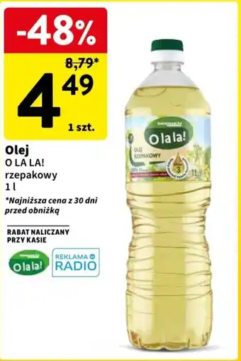 Intermarche Olej O LA LA! rzepakowy 1l oferta
